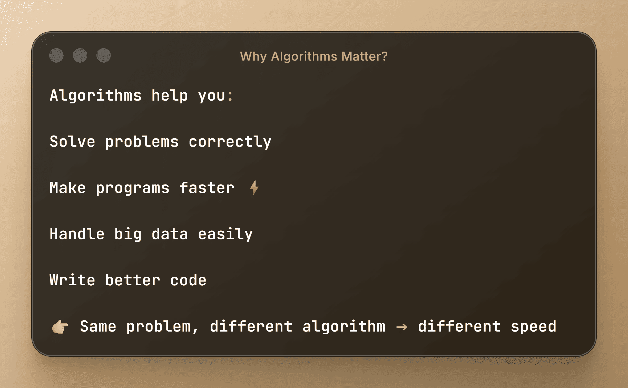 Why Algorithms Matter